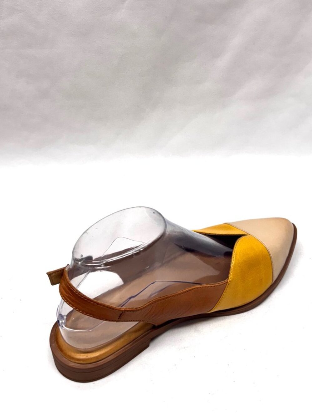 MIZ MOOZ FLORIE WOMEN'S SLING BACK LEATHER FLATS MULTI BRANDY 37EU / 7US # T-215 - Picture 3 of 5